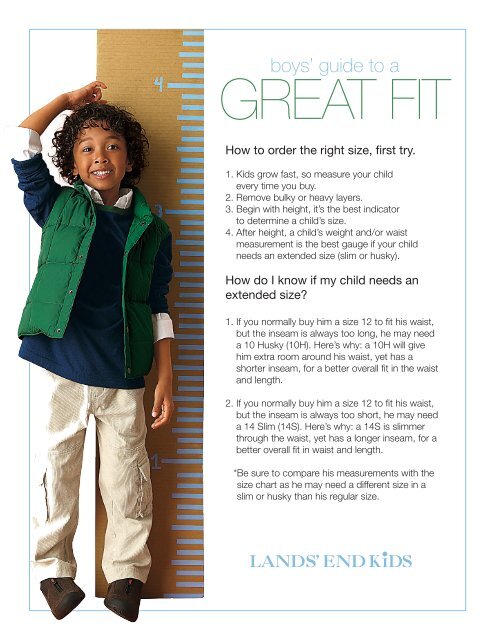 Lands End Kids Size Chart