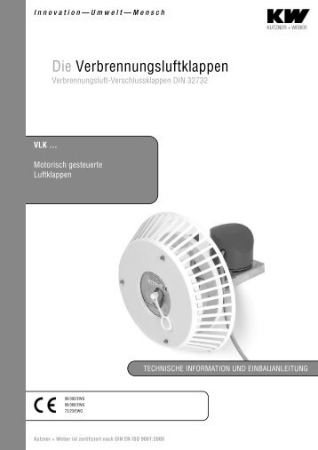 Die Verbrennungsluftklappen - Kutzner+Weber