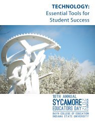 Sycamore - Bayh College of Education - Indiana State University