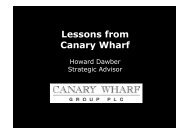 Lessons from Canary Wharf