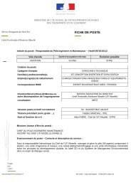 FICHE DE POSTE