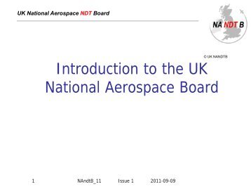 UK National Aerospace NDT Board - BINDT