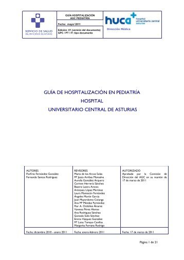 guÃ­a de hospitalizaciÃ³n en pediatrÃ­a hospital universitario central de ...