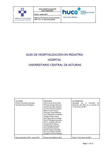 guÃ­a de hospitalizaciÃ³n en pediatrÃ­a hospital universitario central de ...