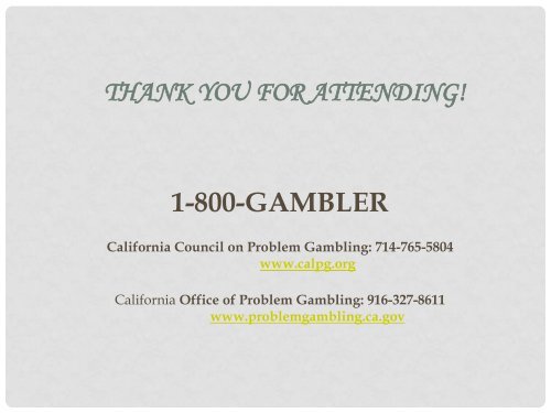 Problem & Pathological Gambling: Signs, Symptoms and Solutions