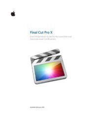 Final Cut Pro X - Training and Certification - Apple