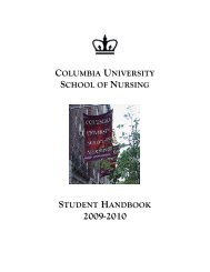 Student Handbook 2009-2010 - Columbia University School of ...