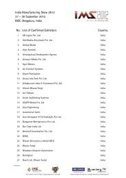 2012 Exhibitor List (90.5 KB, PDF Document) - India Manufacturing ...