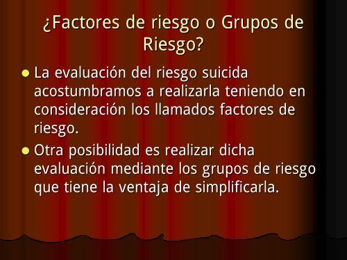 EvaluaciÃƒÂ³n del riesgo suicida