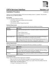CSTA Services Interface Version 1.0
