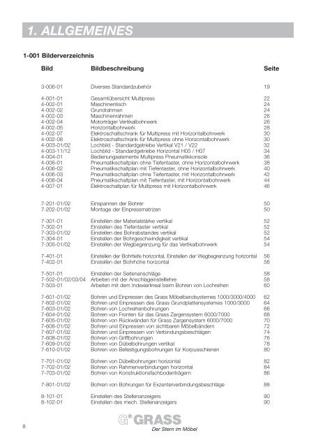 7. arbeiten mit der multipress - Grass