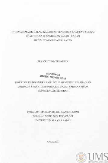 PERPUSTAKAAN - UMS - Universiti Malaysia Sabah