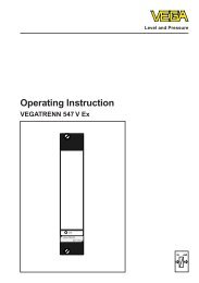 Operating Instruction - VEGATRENN 547 V Ex