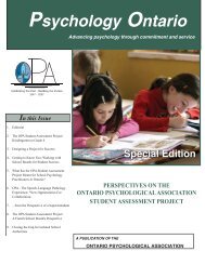 Perspectives on the OPA Student Assessment Project - Learning ...