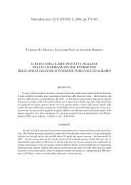 Il Ruolo delle aree protette siciliane nella conservazione del ... - sssn.it