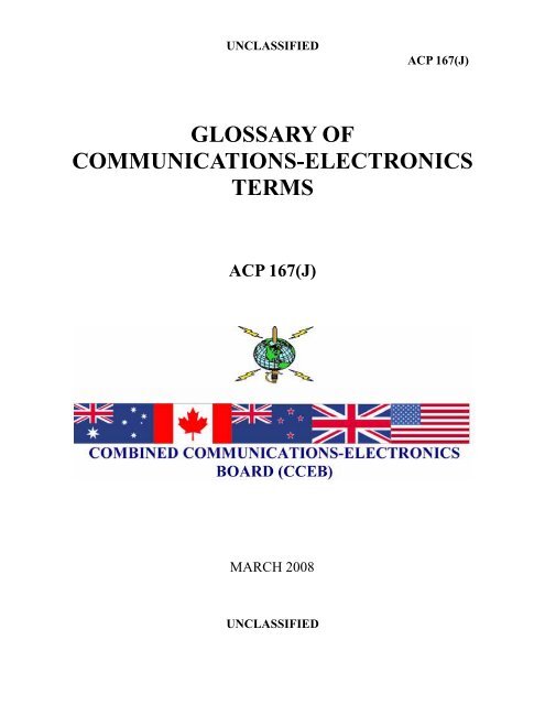 Glossary Of Communications Electronics Terms Multilateral