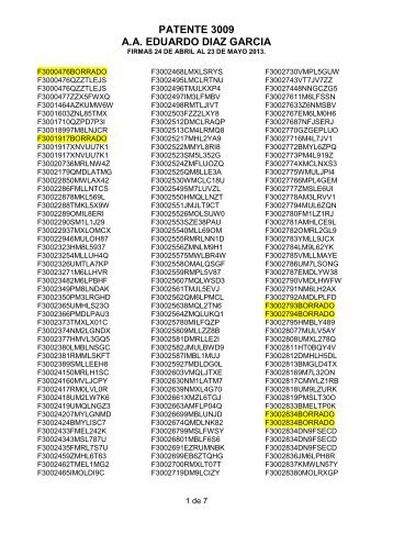 PATENTE 3009 A.A. EDUARDO DIAZ GARCIA - AAAG