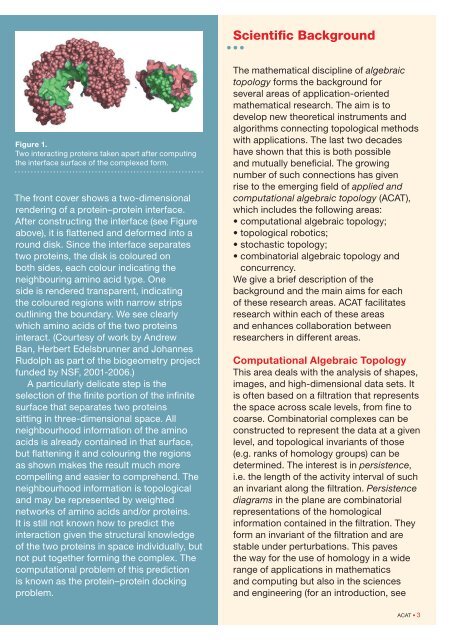 Applied and Computational Algebraic Topology (ACAT) - European ...