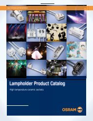 Lampholder Product Catalog - Osram Sylvania