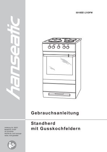 Gebrauchsanleitung Standherd mit Gusskochfeldern