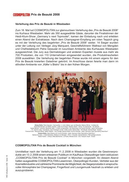 Cosmopolitan Prix de Beauté 2008 - VKE