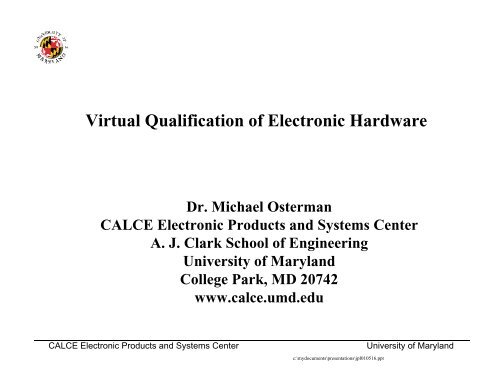 Virtual Qualification of Electronic Hardware - NEPP - NASA