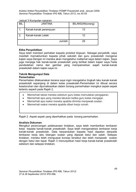 Teknik Nyanyian dalam Mengenal, Menulis dan Mengira Nombor ...