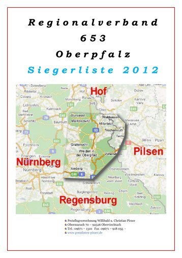 Jahres- und Siegerliste - Regionalverband 653 Oberpfalz