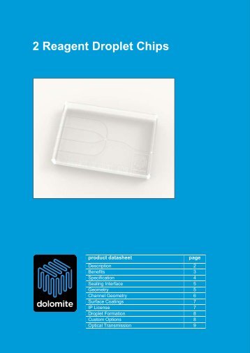 datasheet - Dolomite Microfluidics