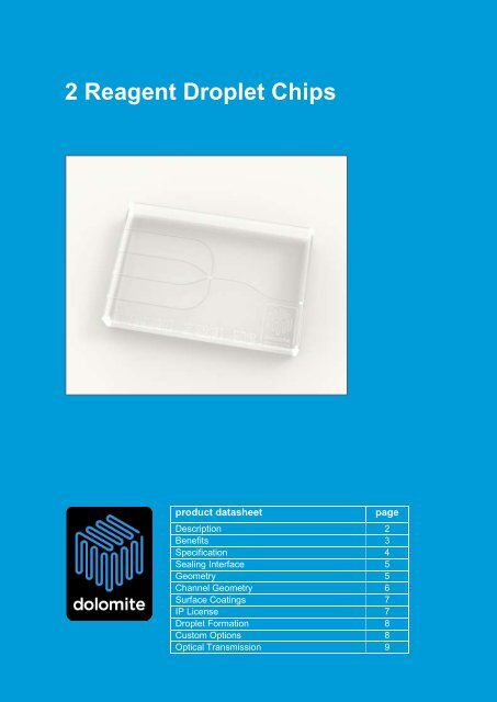 datasheet - Dolomite Microfluidics