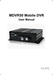 MDVR50 Mobile DVR User Manual