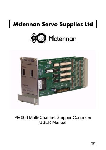 PM608 - Motion Controller Manual - Mclennan Servo Supplies Ltd.