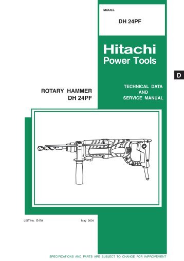 ROTARY HAMMER Model DH 24PF - Hitachi