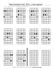 Minor Pentatonic Scale Â· POS 1 Â· 3 note sequences - PB Guitar Studios