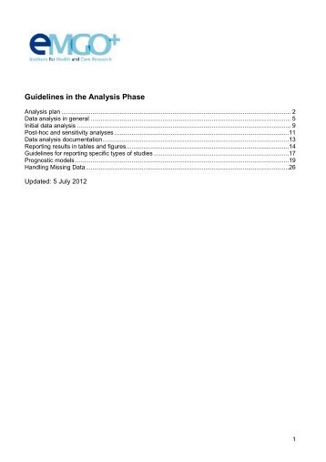 Guidelines in Analysis Phase - EMGO