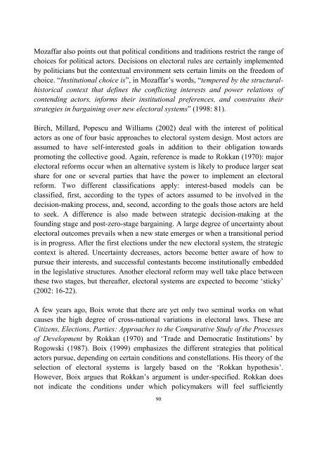 Contextual Determinants of Electoral System Choice - Ãbo Akademi