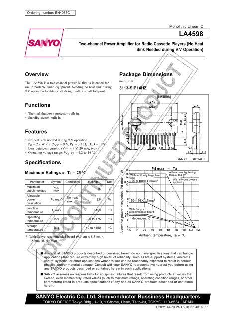 LA4598 - Datasheet Catalog