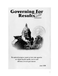 Governing for Results 2 - Washington State Digital Archives