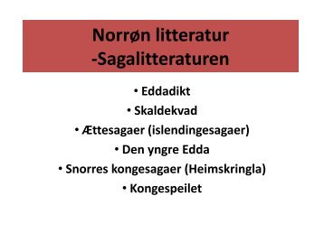 NorrÃ¸n litteratur Sagalitteraturen - Noddi