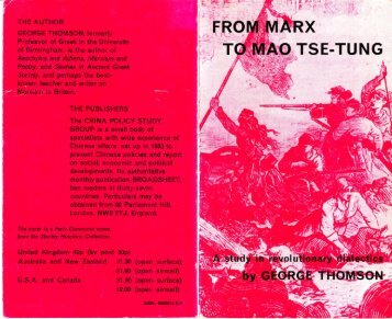 From Marx to Mao Tse-tung - BANNEDTHOUGHT.NET