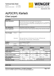 ALPOCRYL Klarlack (Clear Lacquer) - A. Wenger AG