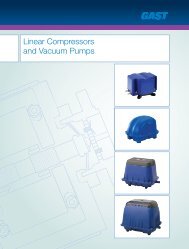 Linear Compressors and Vacuum Pumps - Gast Manufacturing, Inc.