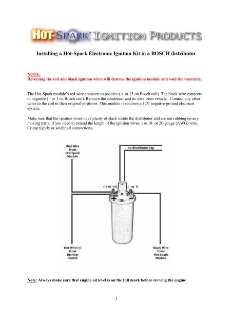 Installing a Hot-Spark Electronic Ignition Kit in a BOSCH distributor