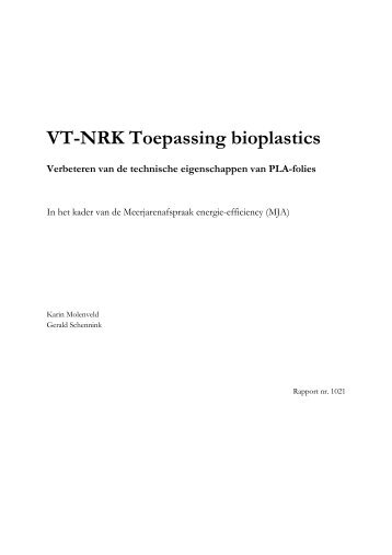 VT-NRK Toepassing bioplastics