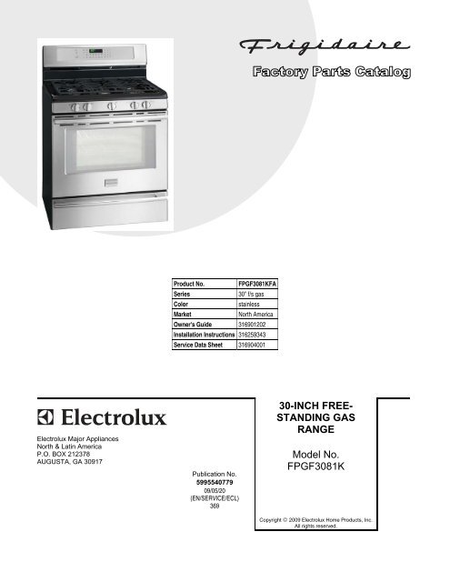 30-INCH FREE- STANDING GAS RANGE Model No ... - AJ Madison