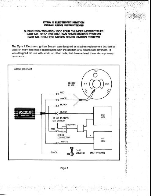 DYNA III ELECTRONIC IGNITION INSTALLATION ... - MPS Racing