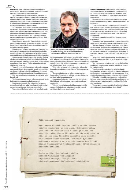 Esse 17/2013 (pdf) - Espoon seurakuntasanomat