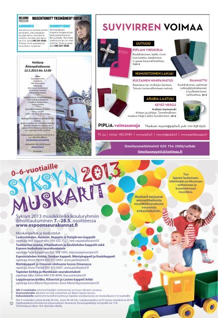 Esse 17/2013 (pdf) - Espoon seurakuntasanomat