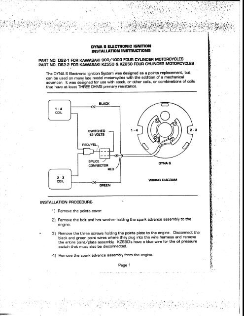 DYNA S ELECTRONIC IGNITION INSTALLATION ... - Star Racing