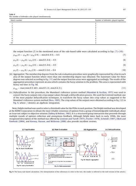 A fuzzy inference system with application to player selection and ...